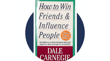 Illustration of the book: how to win friends and influence people by Dale Carnegie