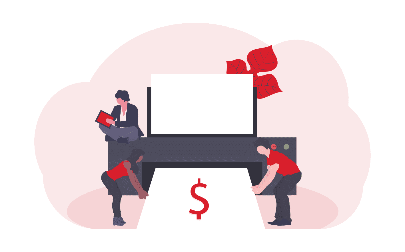 Illustration of printing an invoice