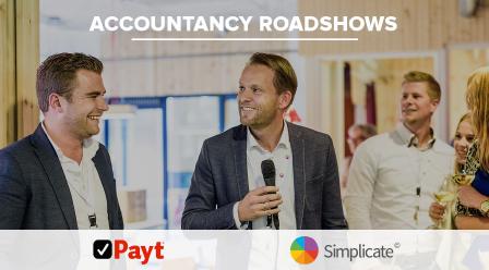 Foto van de accountancy roadshow met o.a. Simplicate en Payt