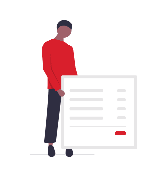 Illustration of someone holding an overdue invoice letter